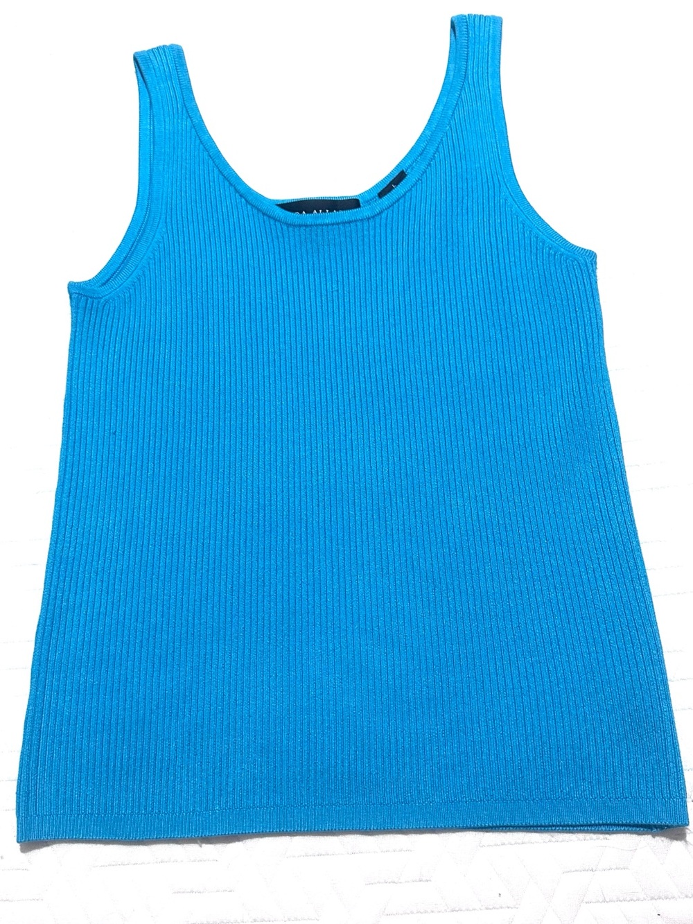 Ellen Tracy Ribbed Silk Tank Top
